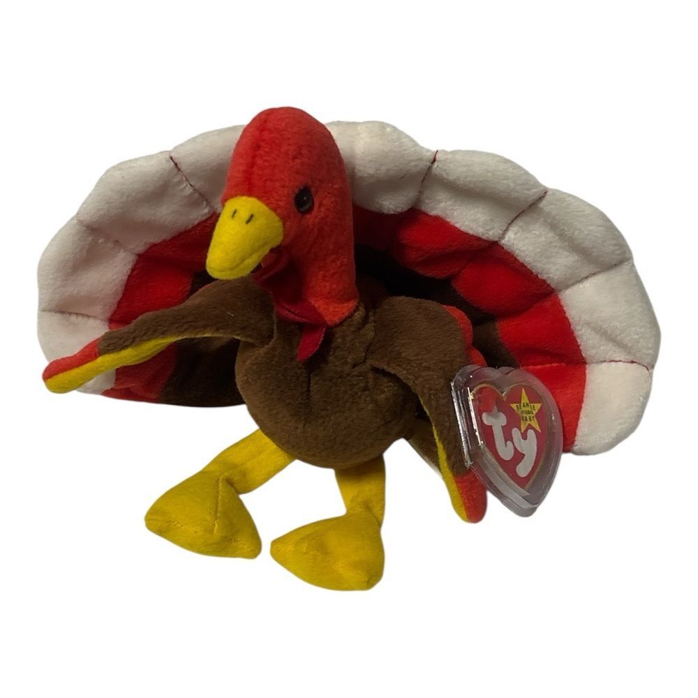 Retired 1996 Ty Beanie Baby Thanksgiving Turkey "Gobbles"